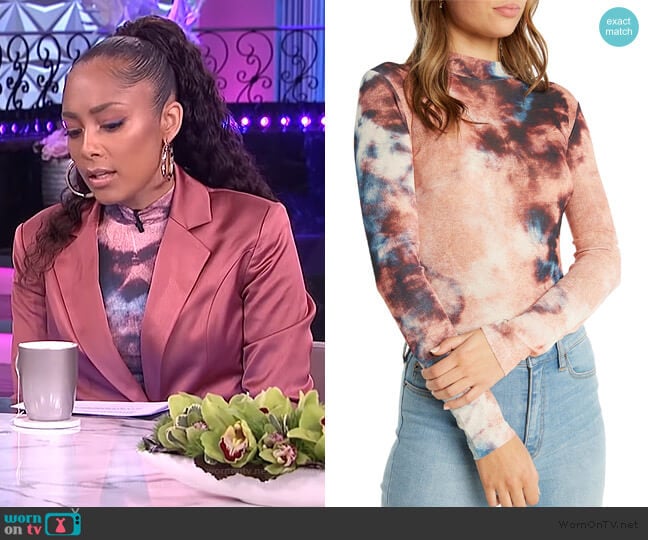 Tie Dye Mesh Top by Bardot worn by Amanda Seales on The Real