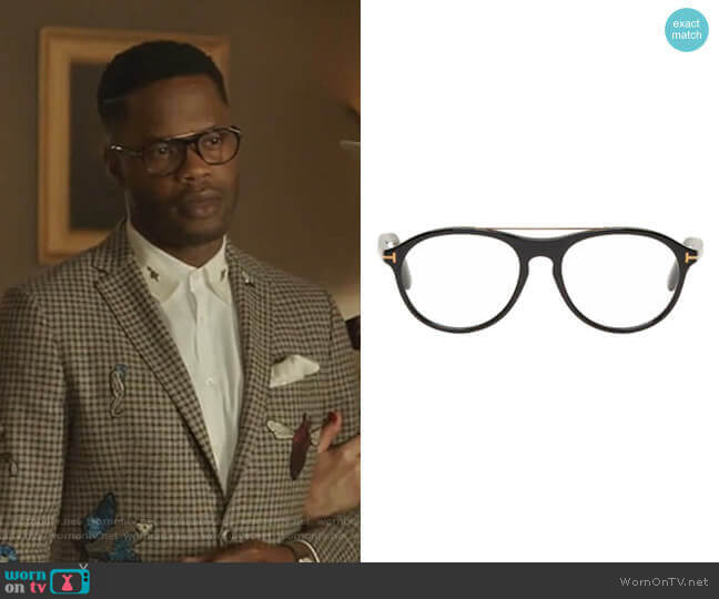 Pilot Shape Glasses by Tom Ford worn by Jeff Colby (Sam Adegoke) on Dynasty