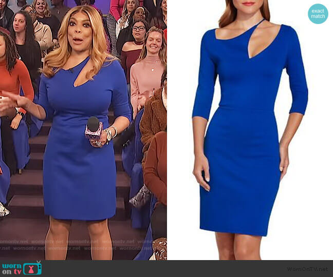 WornOnTV: Wendy’s blue slash cutout bodycon dress on The Wendy Williams ...