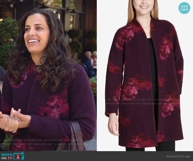 Floral Print Cardigan by Calvin Klein worn by Grace Stone (Athena Karkanis) on Manifest