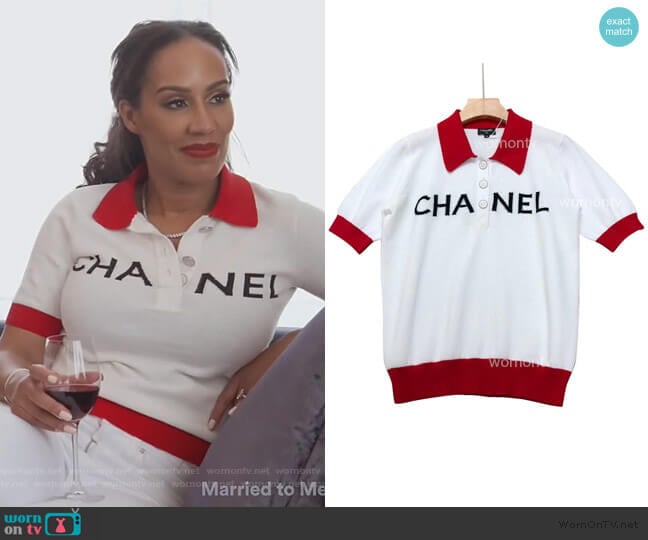 Polo Top by Chanel worn by Tanya Sam on The Real Housewives of Atlanta