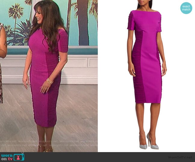 Dary Illusion Sheath Dress by Chiara Boni La Petite worn by Marie Osmond on The Talk