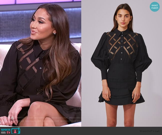 Worthy Shirt and Skirt by C/Meo Collective worn by Adrienne Houghton on The Real