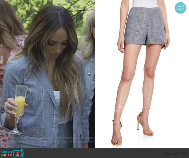 Vinson Plaid Shorts by Cupcakes and Cashmere worn by Melissa Gorga on The Real Housewives of New Jersey