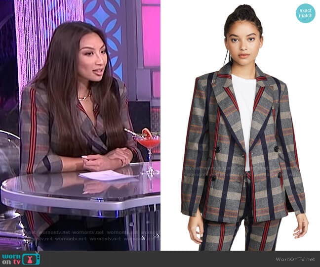 Danielle Split Sleeve Blazer by ei8htdreams worn by Jeannie Mai on The Real