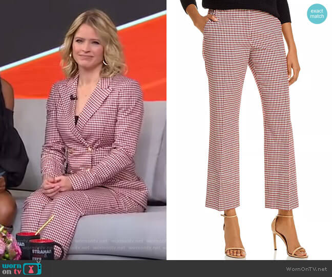 Galen Gingham Pants by Derek Lam 10 Crosby worn by Sara Haines on Good Morning America