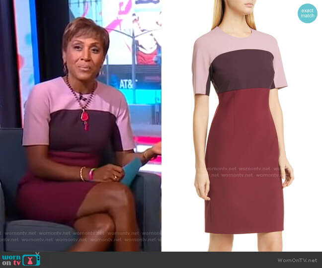 WornOnTV: Robin’s colorblock short sleeve dress on Good Morning America ...