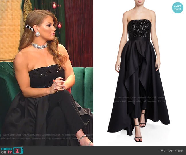 Egan Sequin Jumpsuit & Removable Skirt by Jay Godfrey worn by Brandi Redmond on The Real Housewives of Dallas