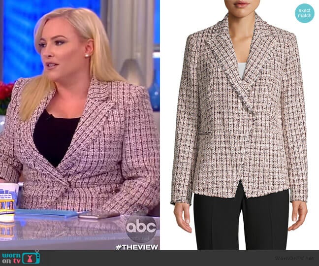 Jezebel Tweed Blazer by Elie Tahari worn by Meghan McCain on The View