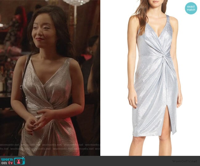 Twisted Dress by Eliza J worn by Janet (Andrea Bang) on Kims Convenience