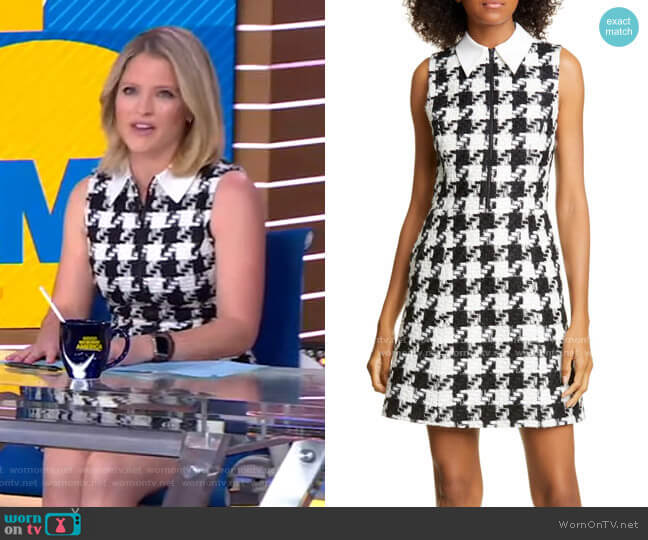 Ellis Zip-Front Dress by Alice + Olivia worn by Sara Haines on Good Morning America