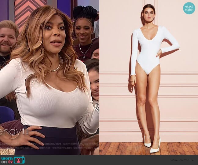 Bodysuit by Fleur du Mal worn by Wendy Williams on The Wendy Williams Show