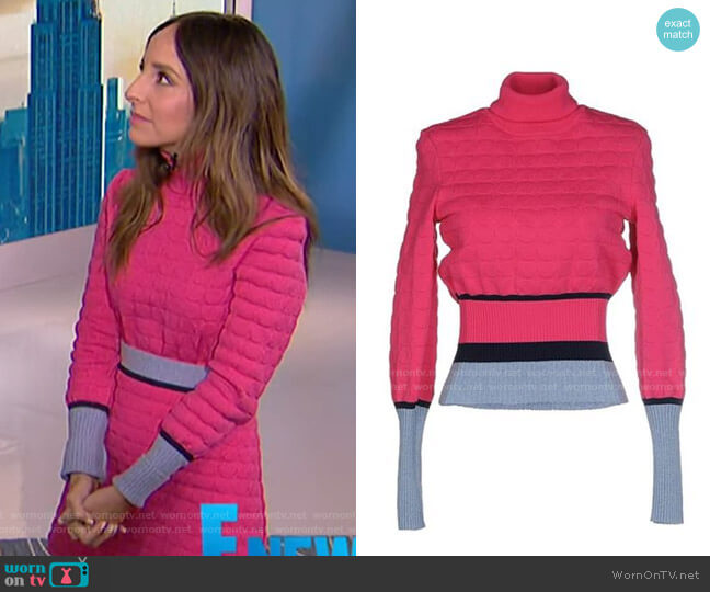 Flosi Turtleneck Sweater by Mary Katrantzou worn by Lilliana Vazquez on E! News