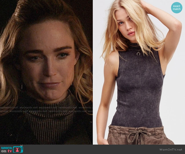 Free People No Looking Back Washed Cami worn by Sara Lance (Caity Lotz) on Arrow