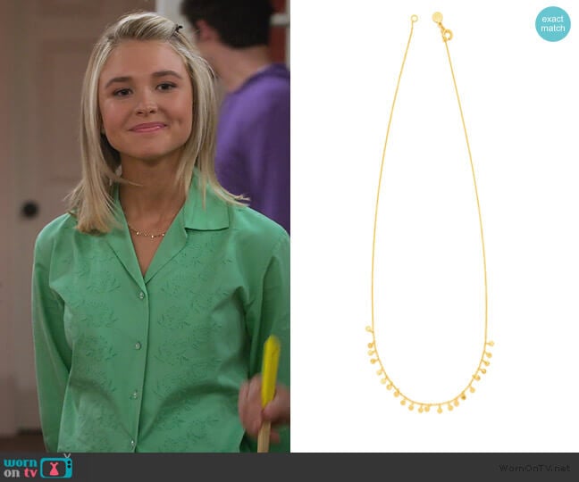 Chloe Mini Necklace by Gorjana worn by Katie Cooper (Isabel May) on Alexa & Katie