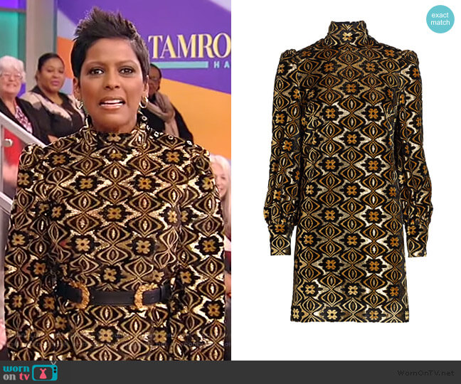 WornOnTV: Tamron’s printed jacquard dress on Tamron Hall Show | Tamron ...