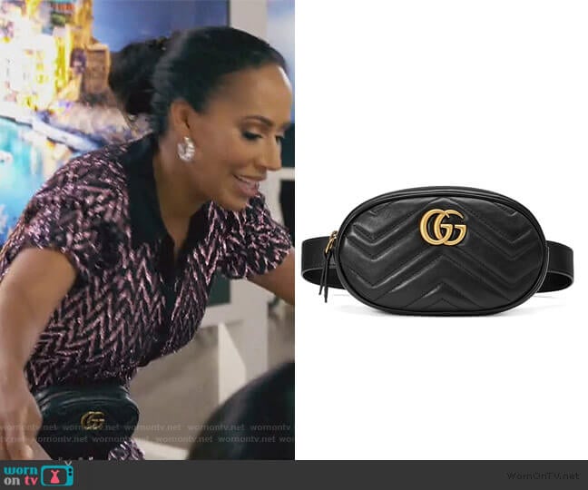 GG Marmont Matelasse Belt Bag by Gucci worn by Tanya Sam on The Real Housewives of Atlanta