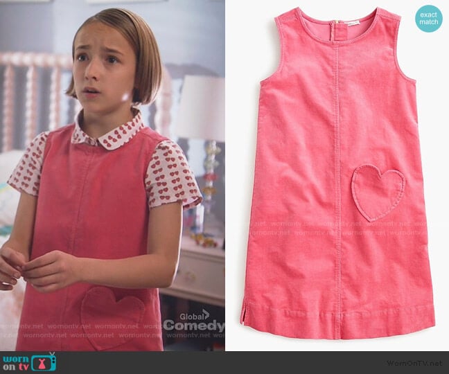 Corduroy Dress with Heart Pocket by J. Crew worn by Marlow Barkley on Single Parents