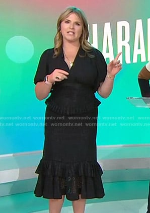 Jenna's black tiered midi dress on Today