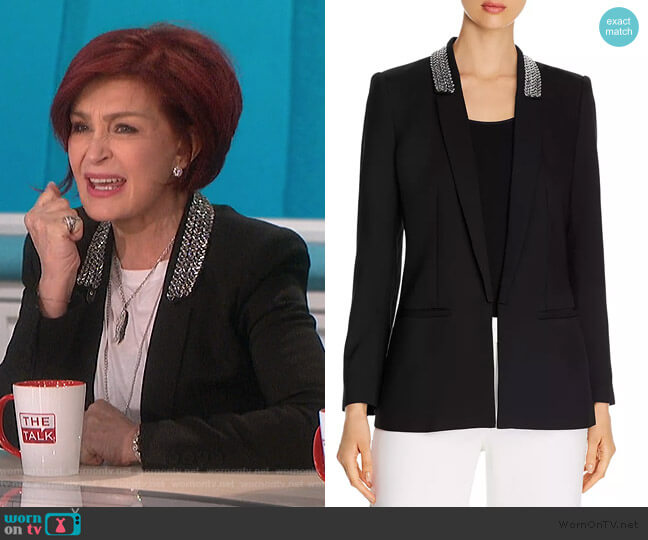 Carson Sequin Lapel Blazer by Kobi Halperin worn by Sharon Osbourne on The Talk