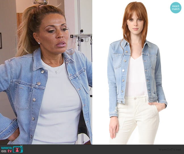 Celine Slim Femme Jacket by L'Agence worn by Dolores Catania on The Real Housewives of New Jersey