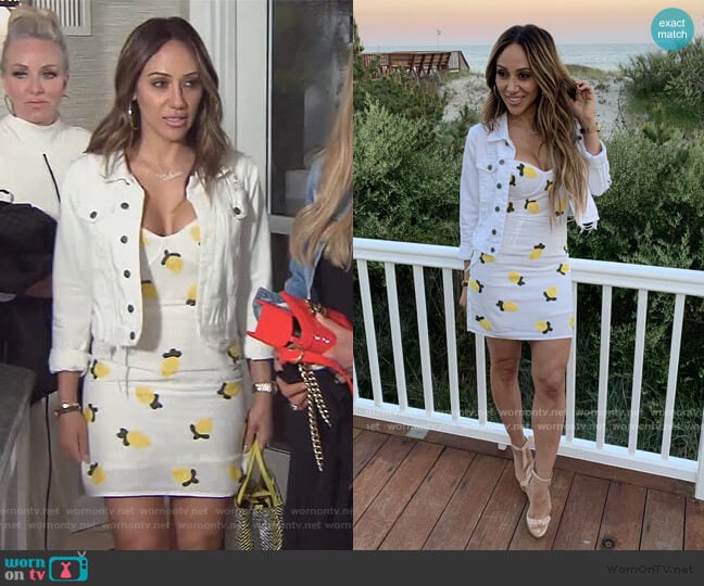 Lemon Squeeze Dress by Red Carter at Envy worn by Melissa Gorga on The Real Housewives of New Jersey