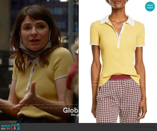 Rag & Bone Libby Polo Shirt worn by Taylor Rentzel (MacKenzie Meehan) on Bull