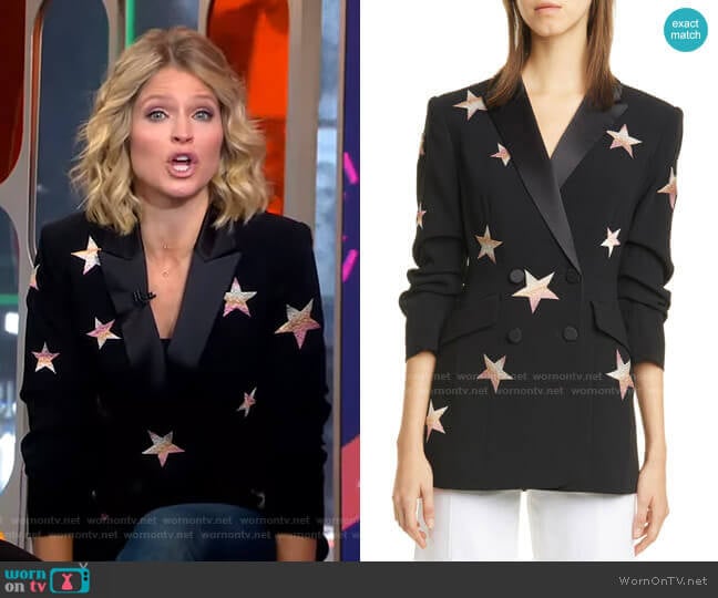 Lila Star Blazer by Cinq a Sept worn by Sara Haines on Good Morning America