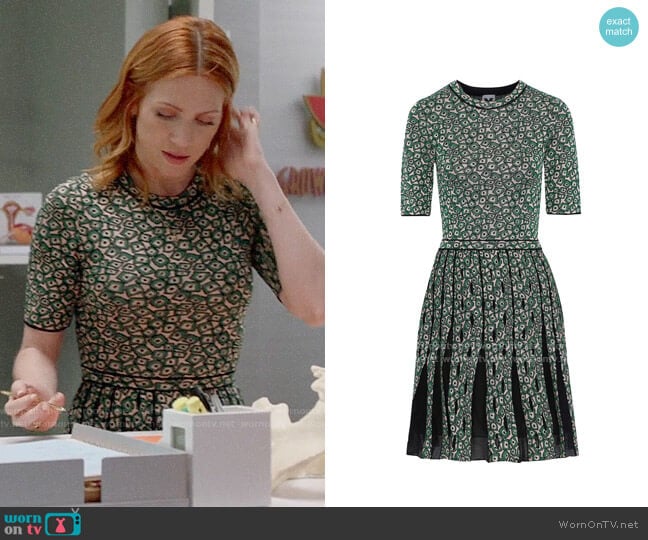 M Missoni Pleated jacquard-knit mini dress worn by Julia Bechley (Brittany Snow) on Almost Family