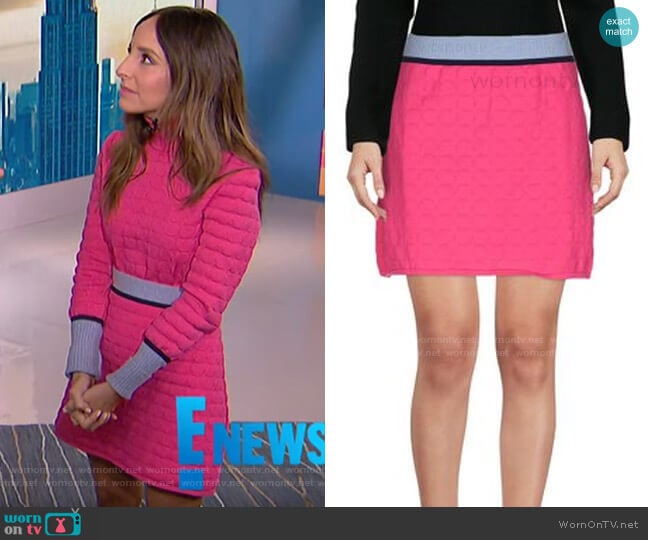 Knit Mini Skirt by Mary Katrantzou worn by Lilliana Vazquez on E! News