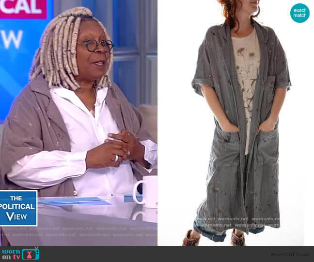 Workshop Coat by Magnolia Pearl worn by Whoopi Goldberg on The View