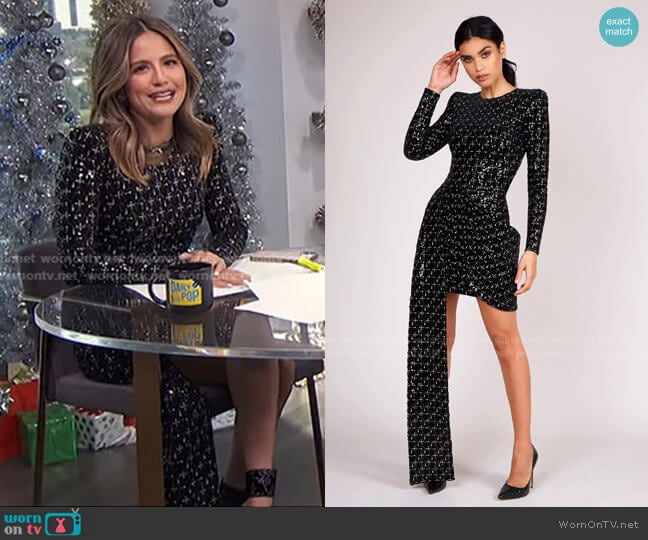 Cara Mini Dress by Nadine Merabi worn by Erin Lim on E! News