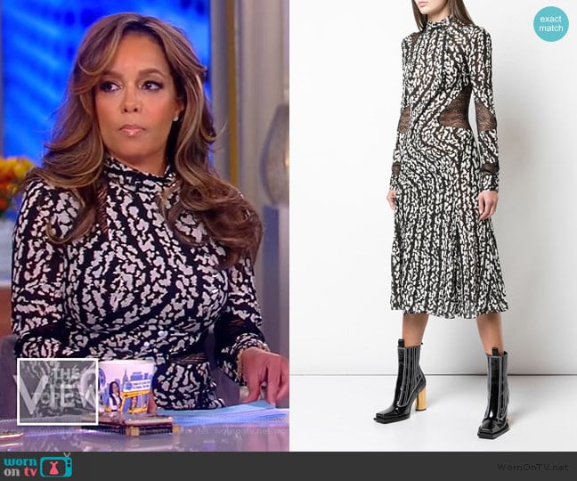 WornOnTV: Sunny’s marble print midi dress on The View | Sunny Hostin ...