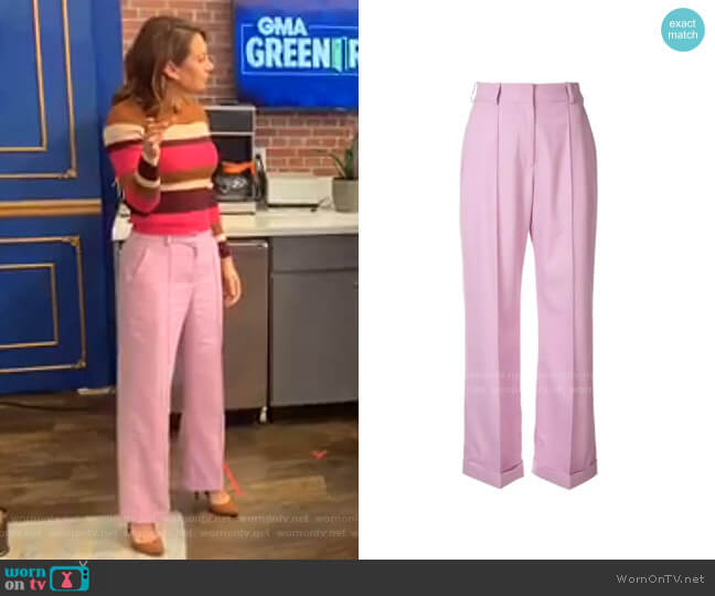 High-Waisted Trousers by Racil worn by Ginger Zee on Good Morning America