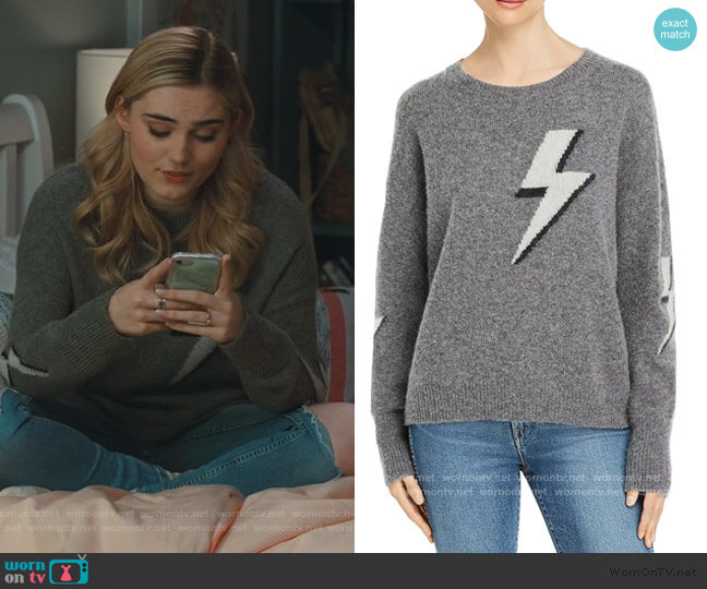 WornOnTV: Taylor’s gray lightning bolt sweater on American Housewife ...