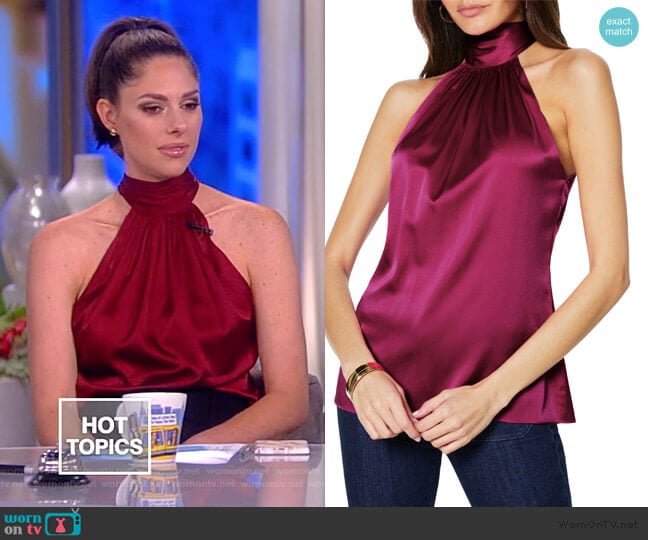 Lori Stretch Silk Halter Top by Ramy Brook worn by Abby Huntsman on The View