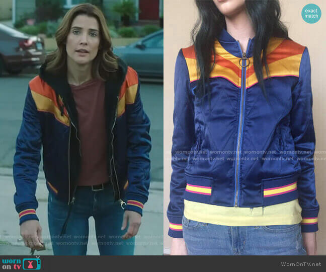 Rising Sun Jacket by Classic Rock Couture worn by Dex Parios (Cobie Smulders) on Stumptown