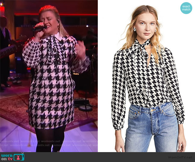 Moss Blouse by Rixo worn by Kelly Clarkson on The Kelly Clarkson Show