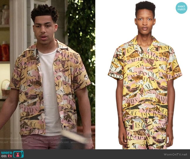 Saturdays NYC Canty Decade Shirt worn by Andre Johnson Jr (Marcus Scribner) on Black-ish