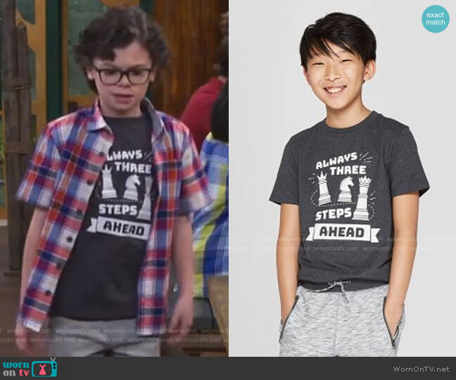 Short Sleeve Graphic T-Shirt by Cat & Jack at Target worn by Matteo Silva (Raphael Alejandro) on Bunkd