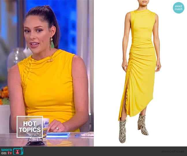 Jersey Side-Ruched Dress by Sies Marjan worn by Abby Huntsman on The View