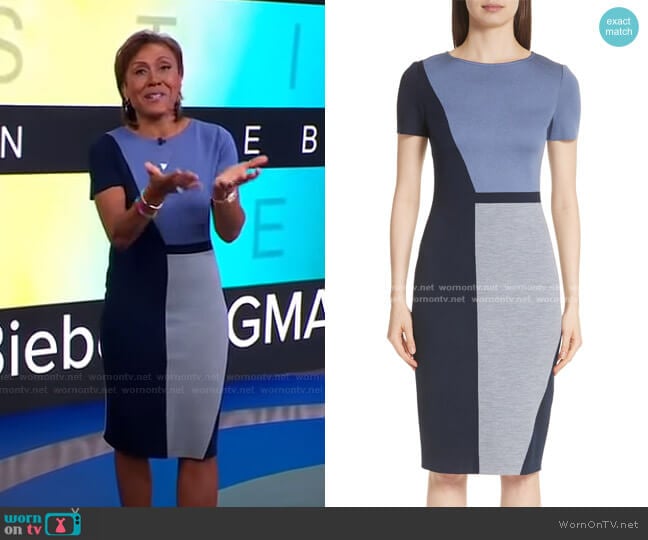 WornOnTV: Robin’s colorblock sheath dress on Good Morning America ...