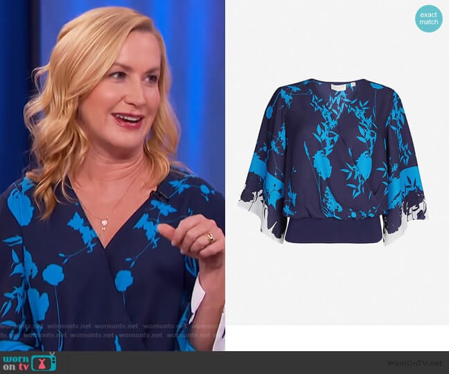 Margiel kimono sleeve top by Ted Baker worn by Angela Kinsey on The View