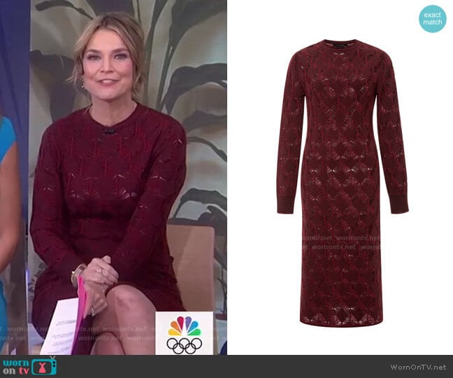 Merino Wool Crochet Knit Dress by Thakoon worn by Savannah Guthrie on Today