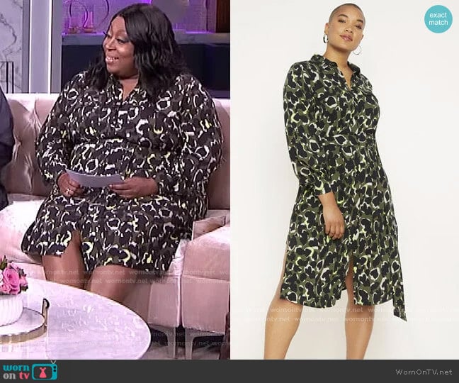 Utility Shirtdress by Eloquii worn by Loni Love on The Real