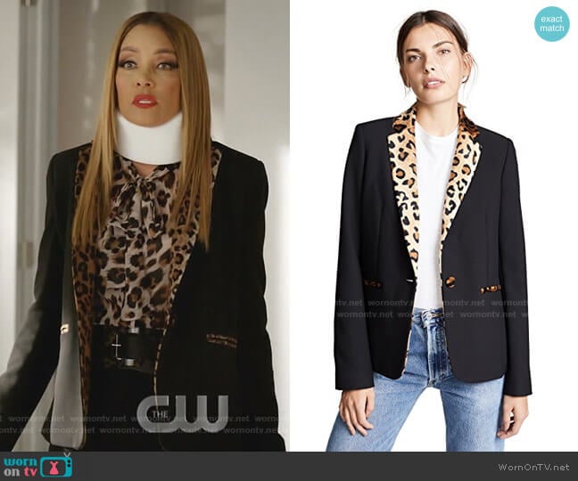 Gaia Blazer by Valentina Shah worn by Dominique Deveraux (Michael Michele) on Dynasty