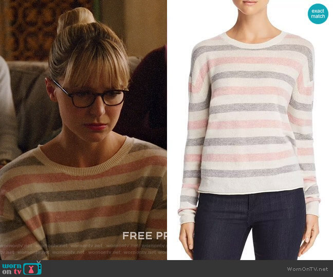 Velvet by Graham & Spencer Striped Crewneck Sweater  worn by Kara Danvers (Melissa Benoist) on Legends of Tomorrow