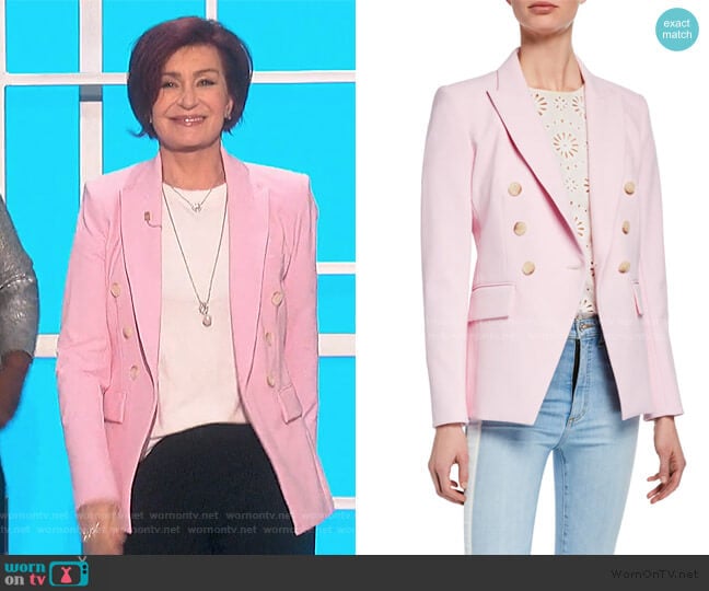 Lonny Double-Breasted Dickey Jacket by Veronica Beard worn by Sharon Osbourne on The Talk