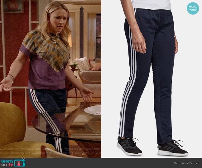 Adidas Essential 3-Stripe Tricot Pants worn by Roxy Doyle (Emily Osment) on Almost Family