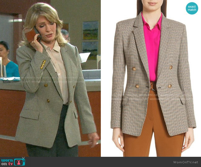 ALC Sedgwick Check Blazer worn by Marlena Evans (Deidre Hall) on Days of our Lives